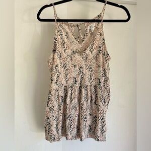 Japna Kiss Animal print Spaghetti Strap Multicolor Tank Size Medium